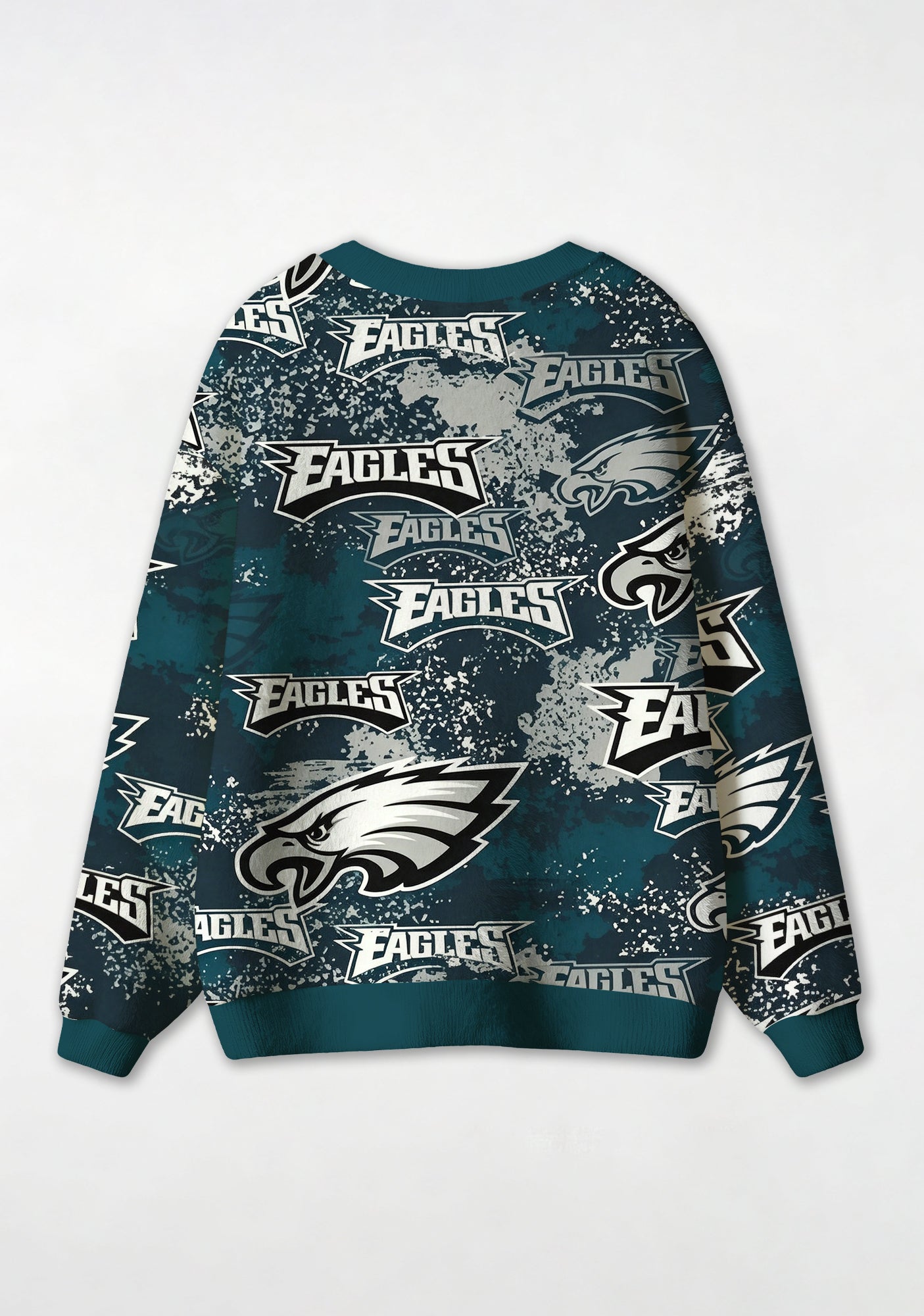 Philadelphia Eagles Grunge Splash‑Paint All‑Over Print Lightweight Cardigan Secondary image