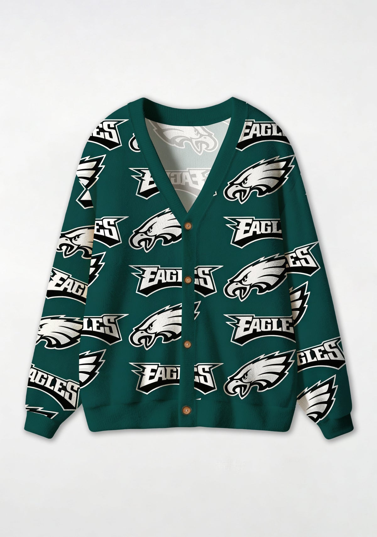 Philadelphia Eagles Classic Logo All‑Over Print Lightweight Cardigan Main image