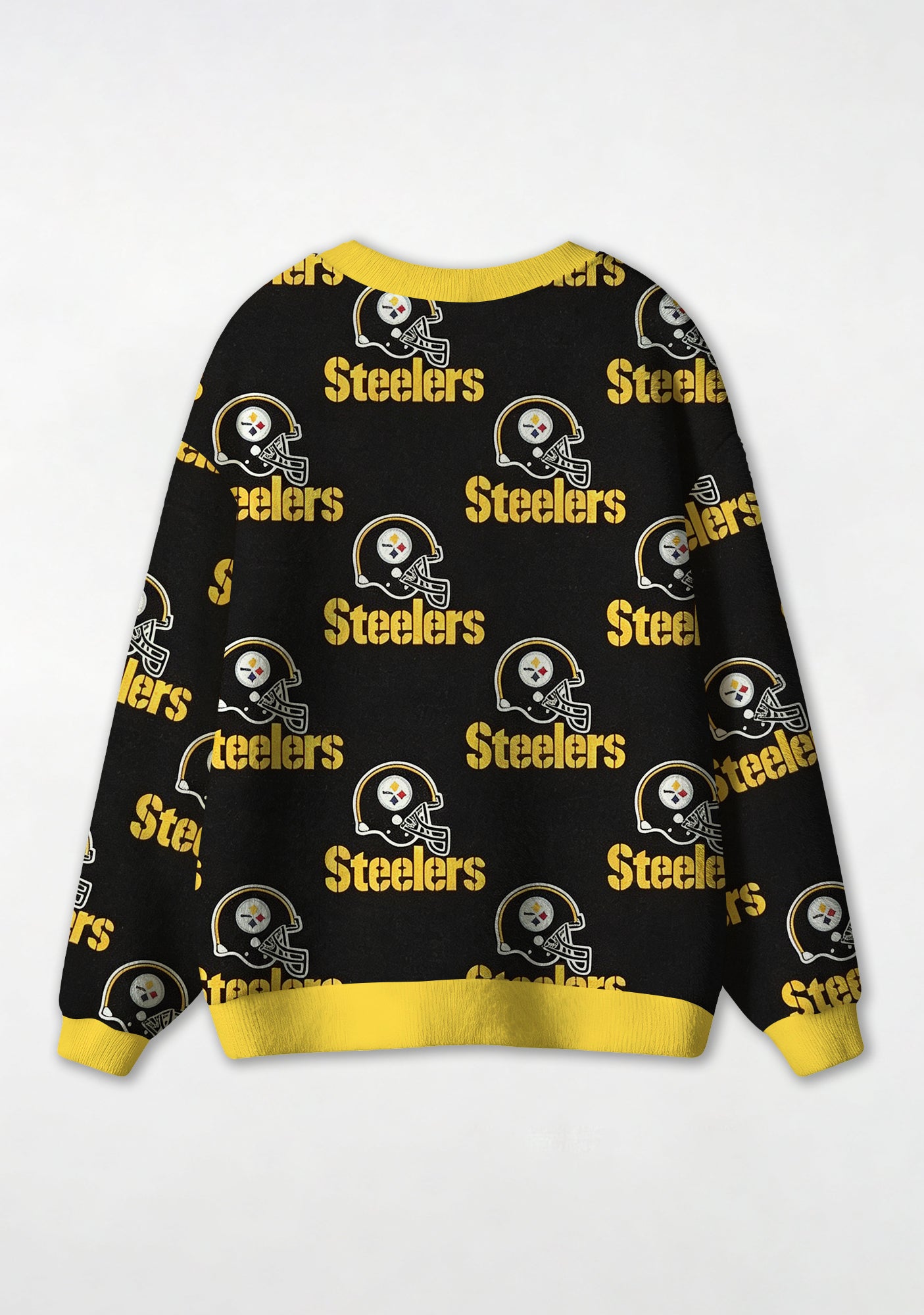 Pittsburgh Steelers Helmet Pattern All‑Over Print Lightweight Cardigan Secondary image