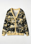 Saints Distressed Fan Gameday All‑Over Print Lightweight Cardigan