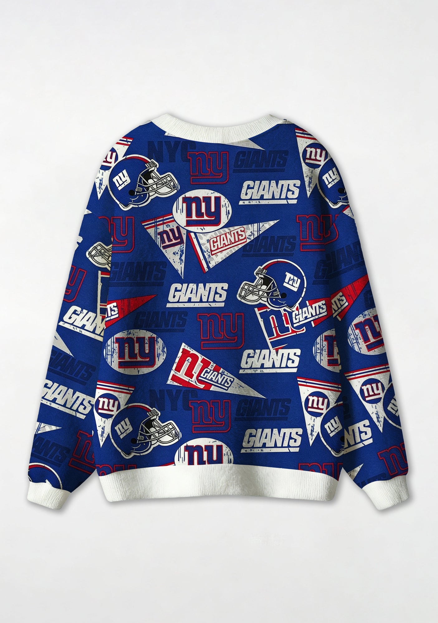 New York Giants Vintage Helmet Pennant All‑Over Print Lightweight Cardigan Secondary image