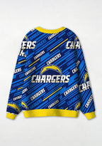 Los Angeles Chargers Geometric All‑Over Print Lightweight Cardigan