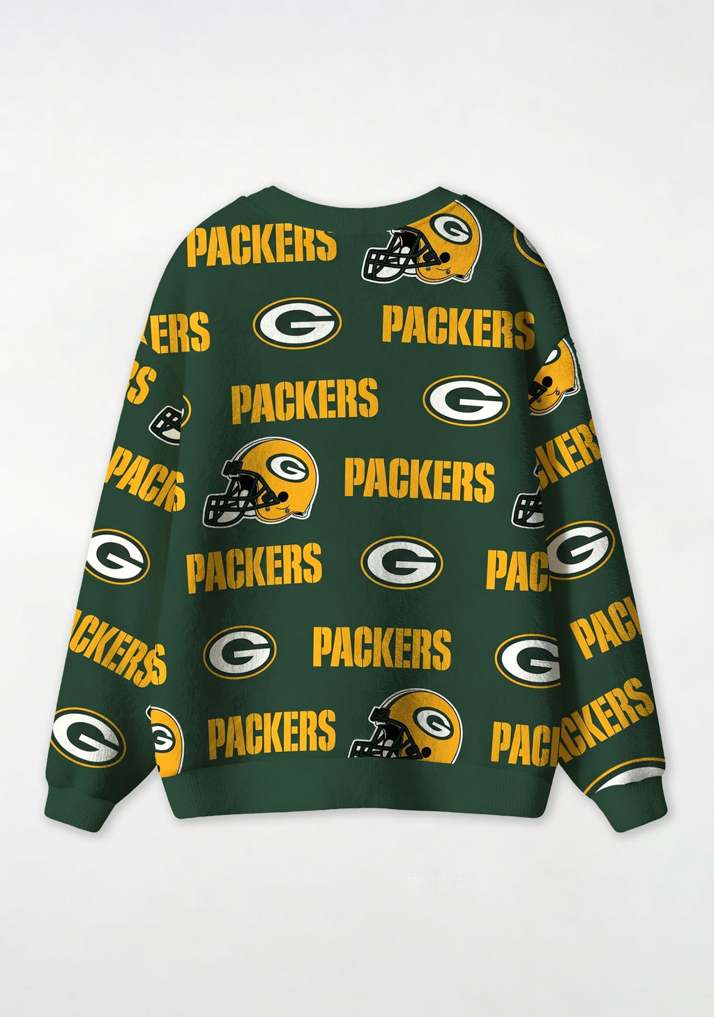 Green Bay Packers Helmet All‑Over Print Lightweight Cardigan