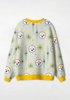 Pittsburgh Steelers Mid‑Century All‑Over Print Lightweight Cardigan