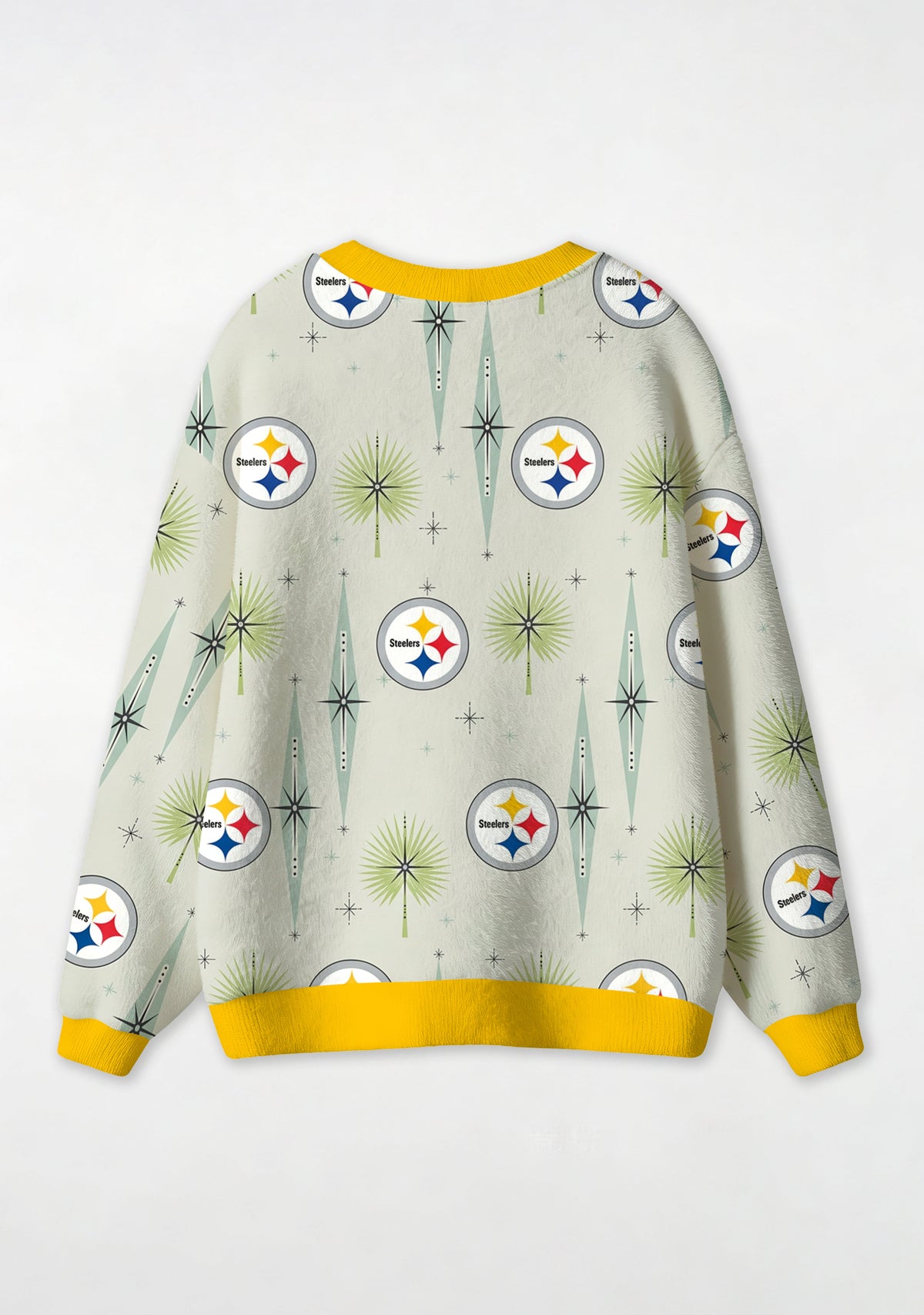Pittsburgh Steelers Mid‑Century All‑Over Print Lightweight Cardigan