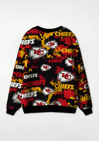 Kansas City Chiefs Splash‑Pattern All‑Over Print Lightweight Cardigan