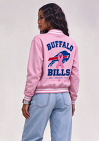 Buffalo Bills Breast Cancer Awareness Pink Ribbon Varsity Jacket