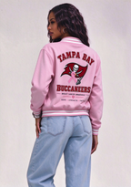 Tampa Bay Buccaneers Breast Cancer Awareness Pink Ribbon Varsity Jacket
