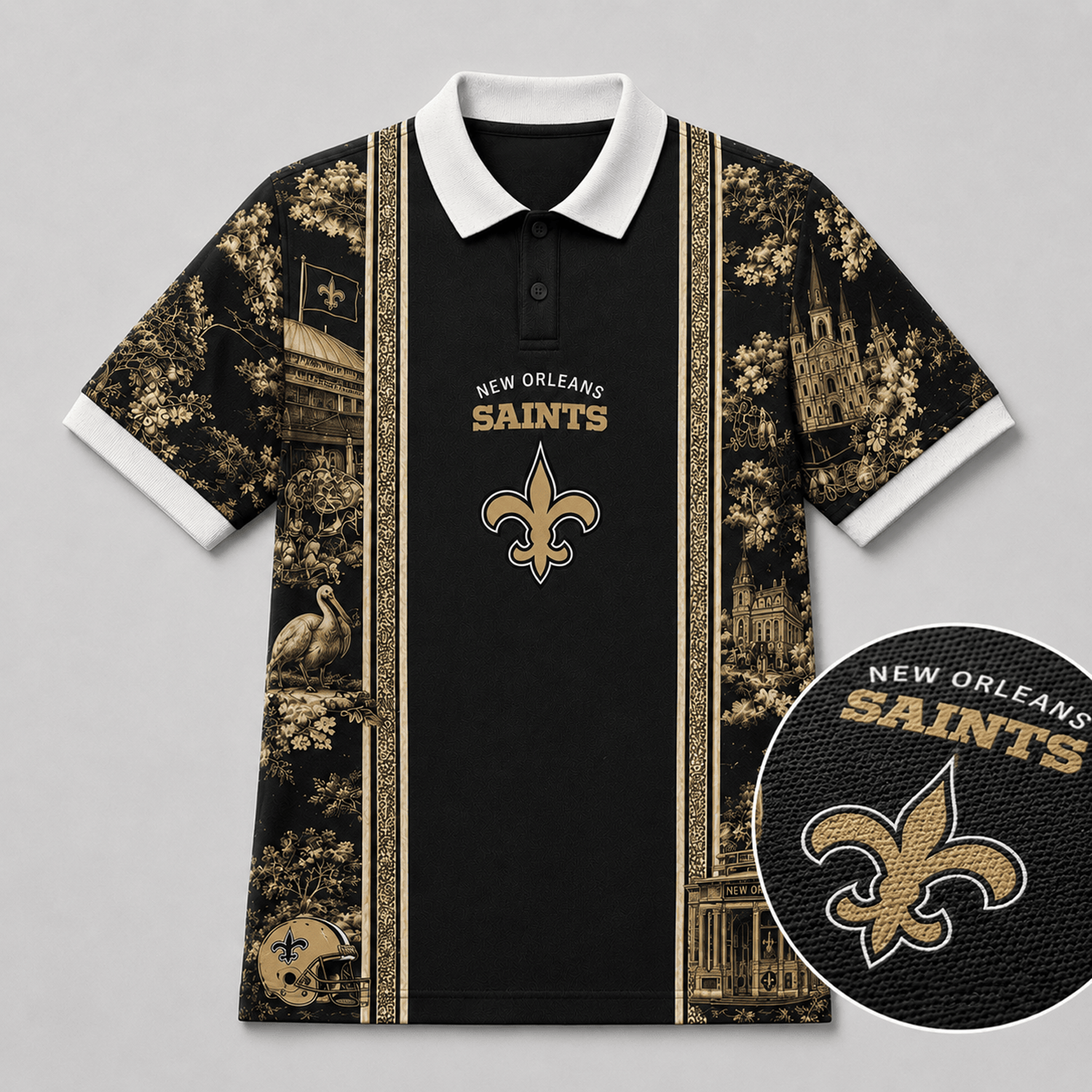 NO x NFL Heritage Cityscape Polo Shirt for Loyal Fans Secondary image