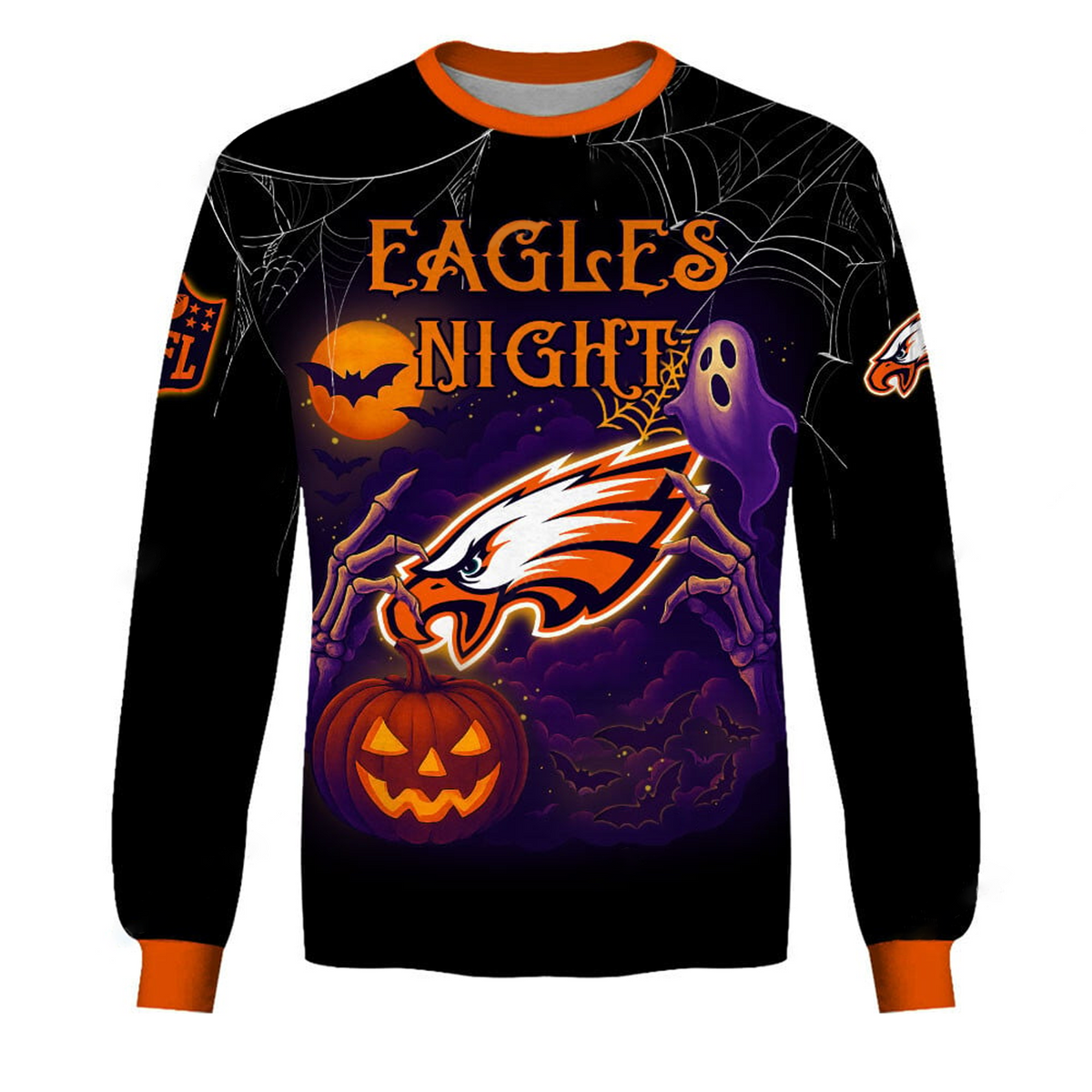 PHI X NFL Halloween Night 3D Shirt Custom Name For Fan