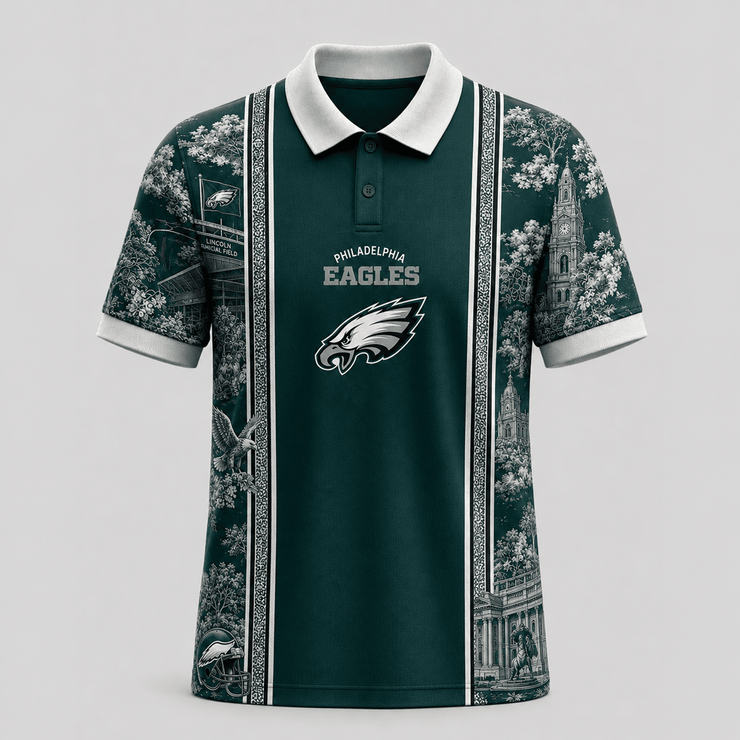 PHI x NFL Heritage Cityscape Polo Shirt for Loyal Fans Main image