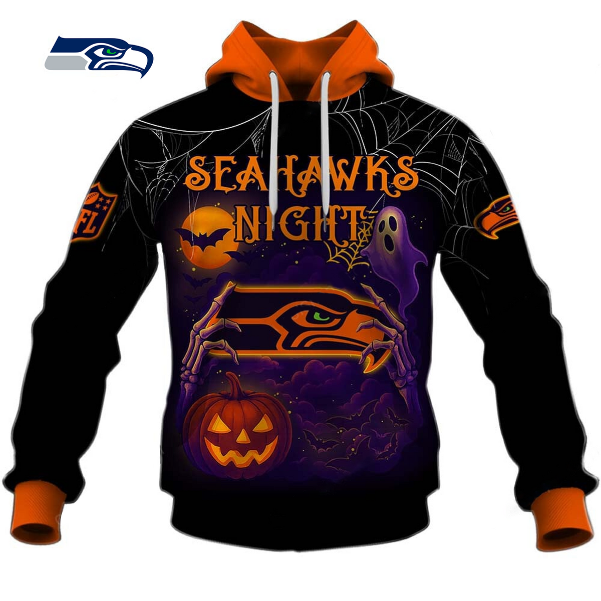 SEA X NFL Halloween Night 3D Shirt Main image