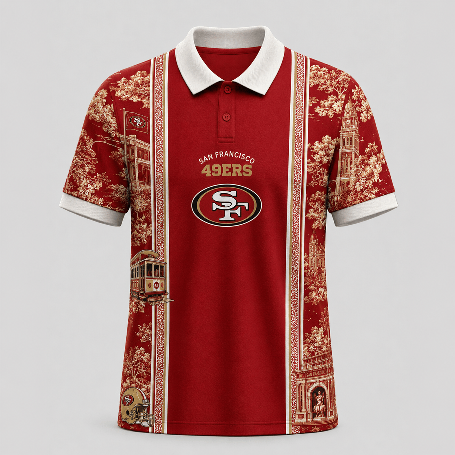 SF x NFL Heritage Cityscape Polo Shirt for Loyal Fans Main image