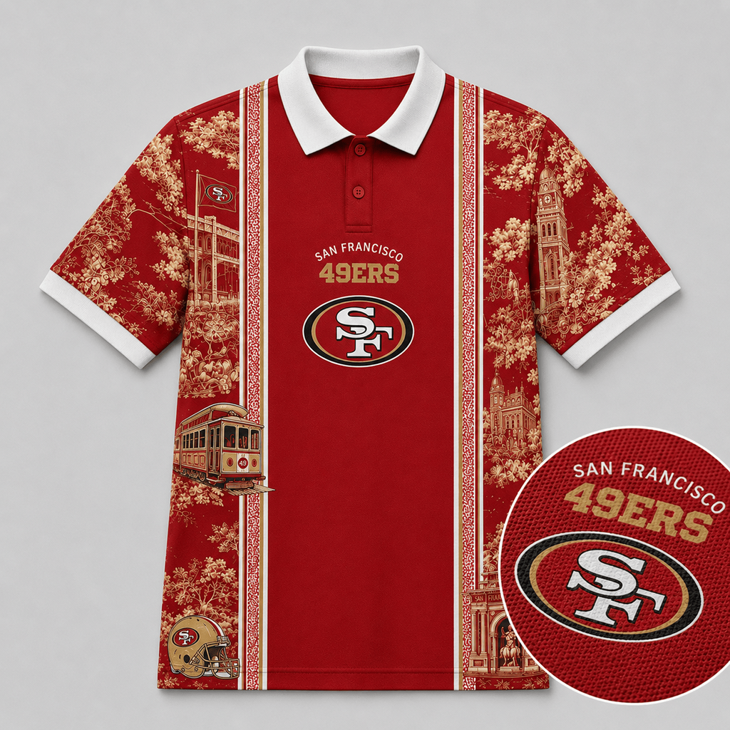 SF x NFL Heritage Cityscape Polo Shirt for Loyal Fans