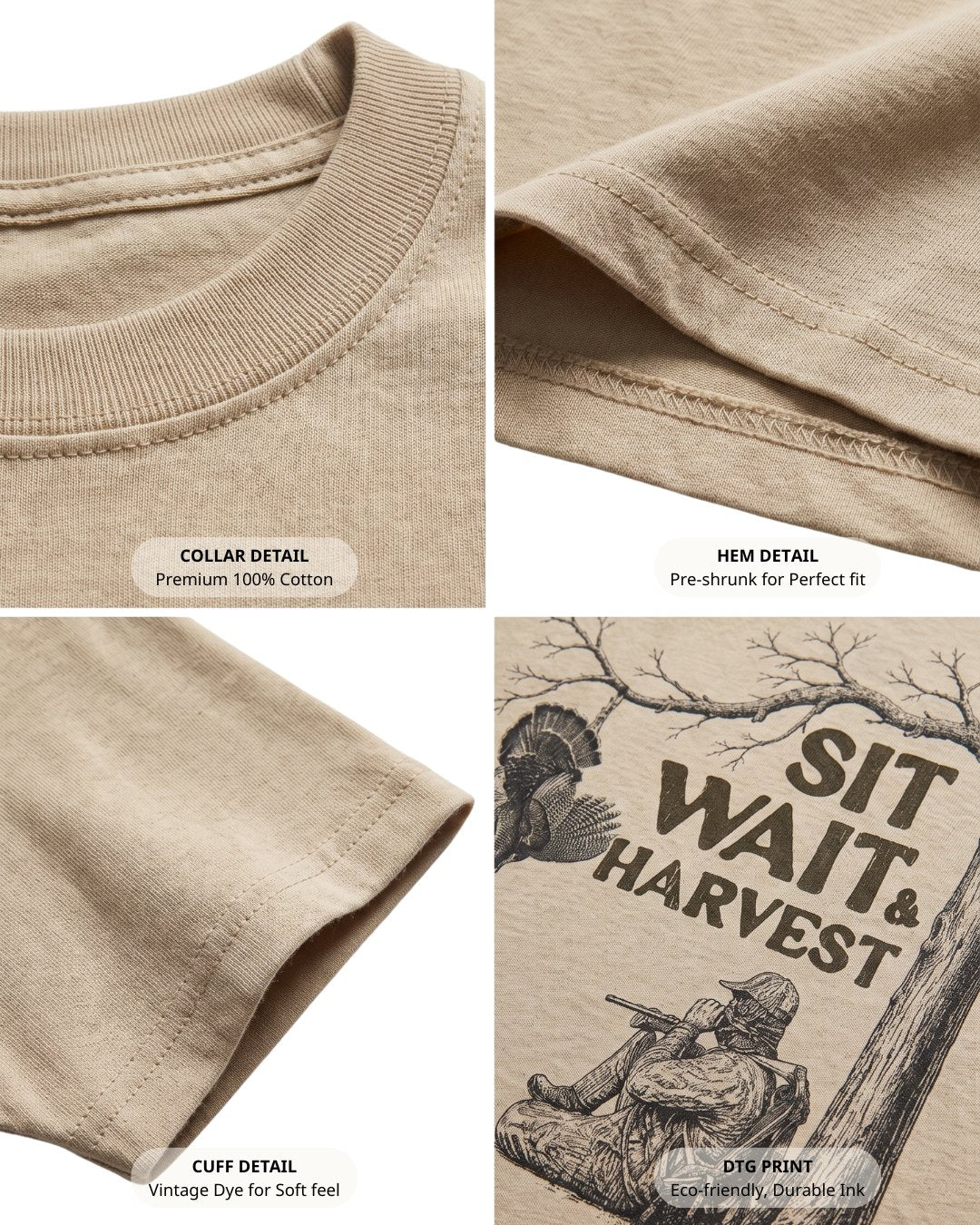 Sit, Wait And Harvest Turkey T-shirt Secondary image