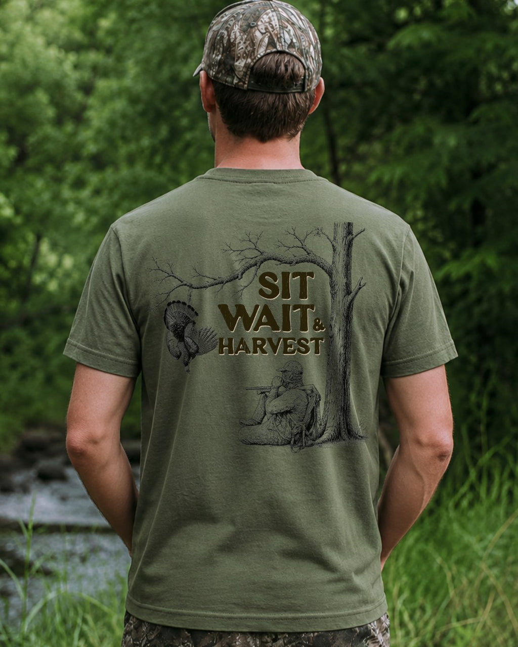 Sit, Wait And Harvest Turkey T-shirt