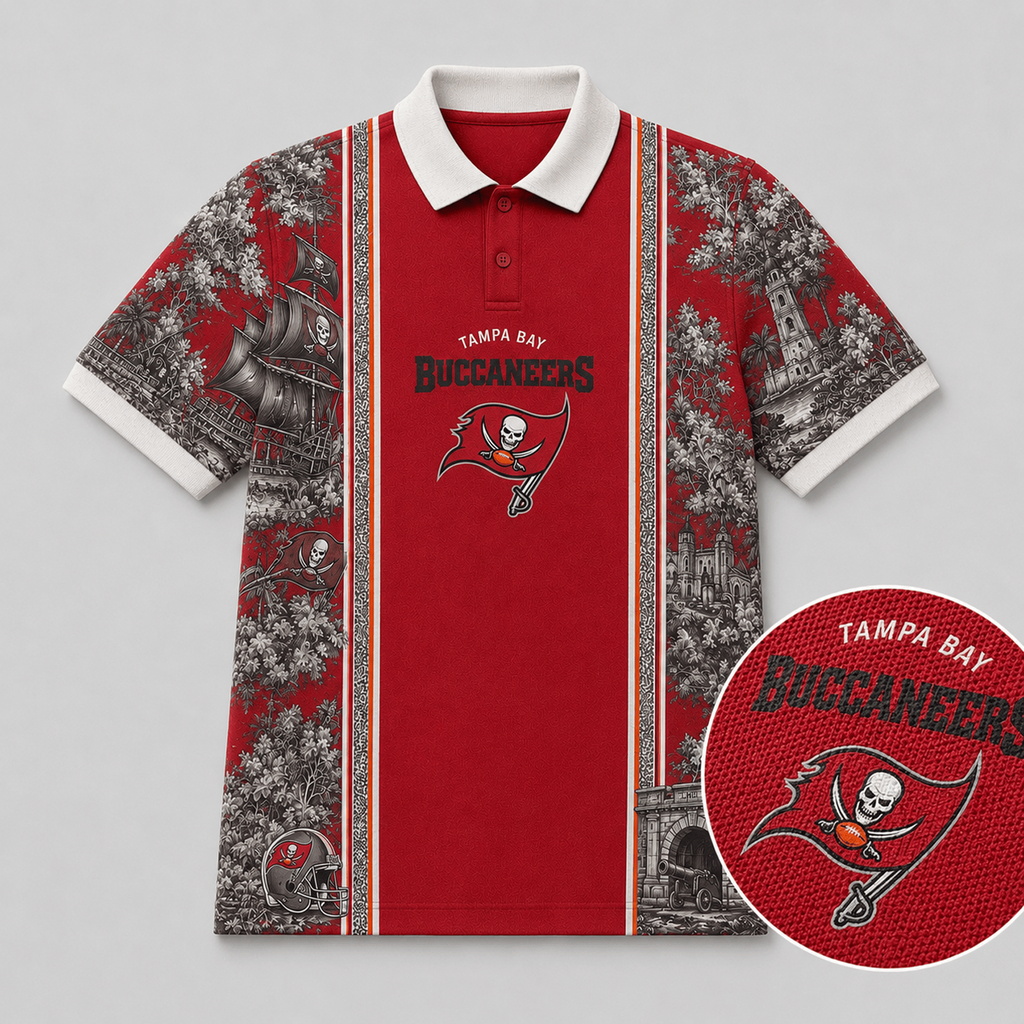 TB x NFL Heritage Cityscape Polo Shirt for Loyal Fans