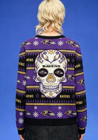 Baltimore Ravens Skull Ugly Christmas Football Fan Sweatshirt