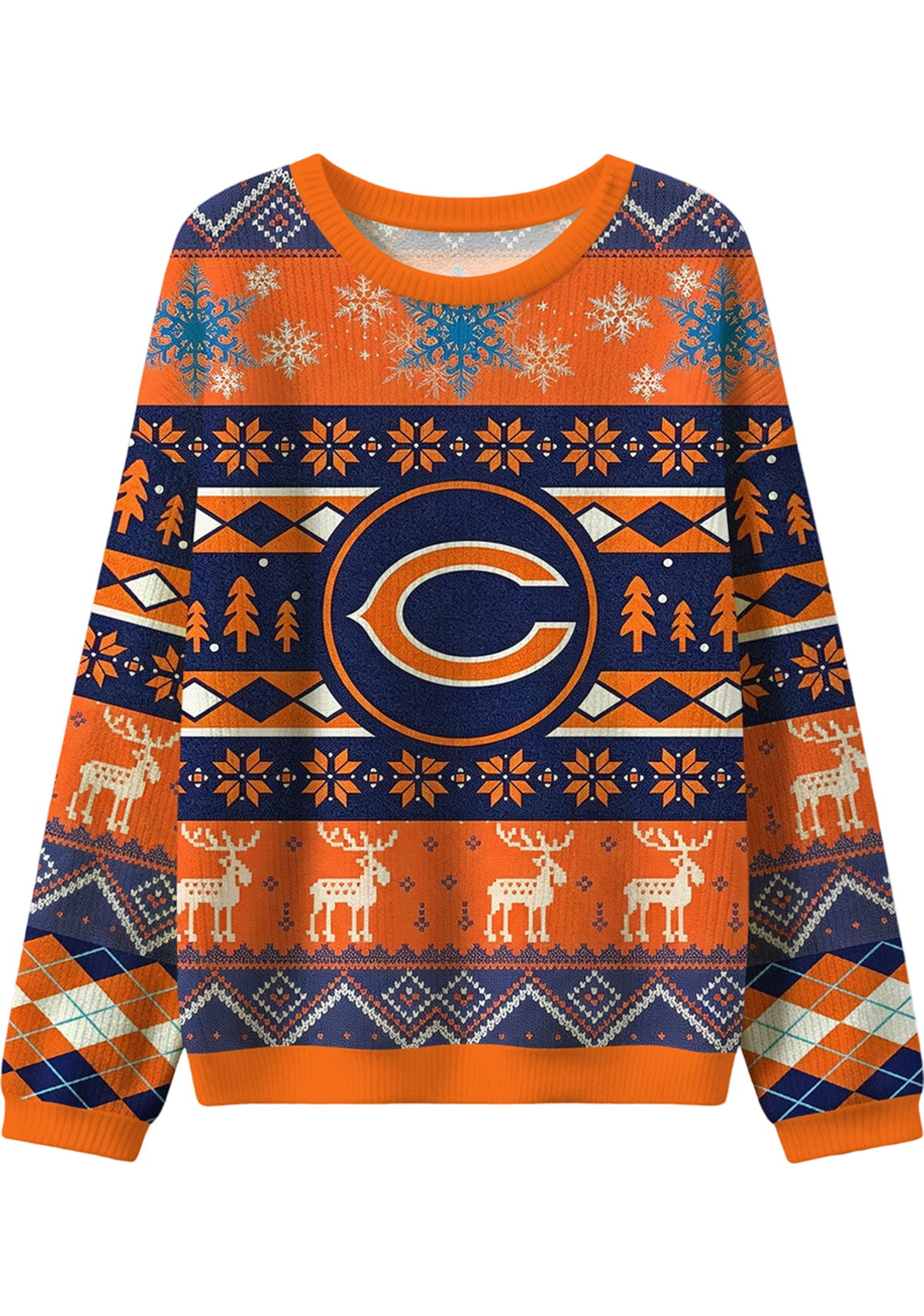 Chicago Bears Ugly Christmas Football Fan Sweatshirt