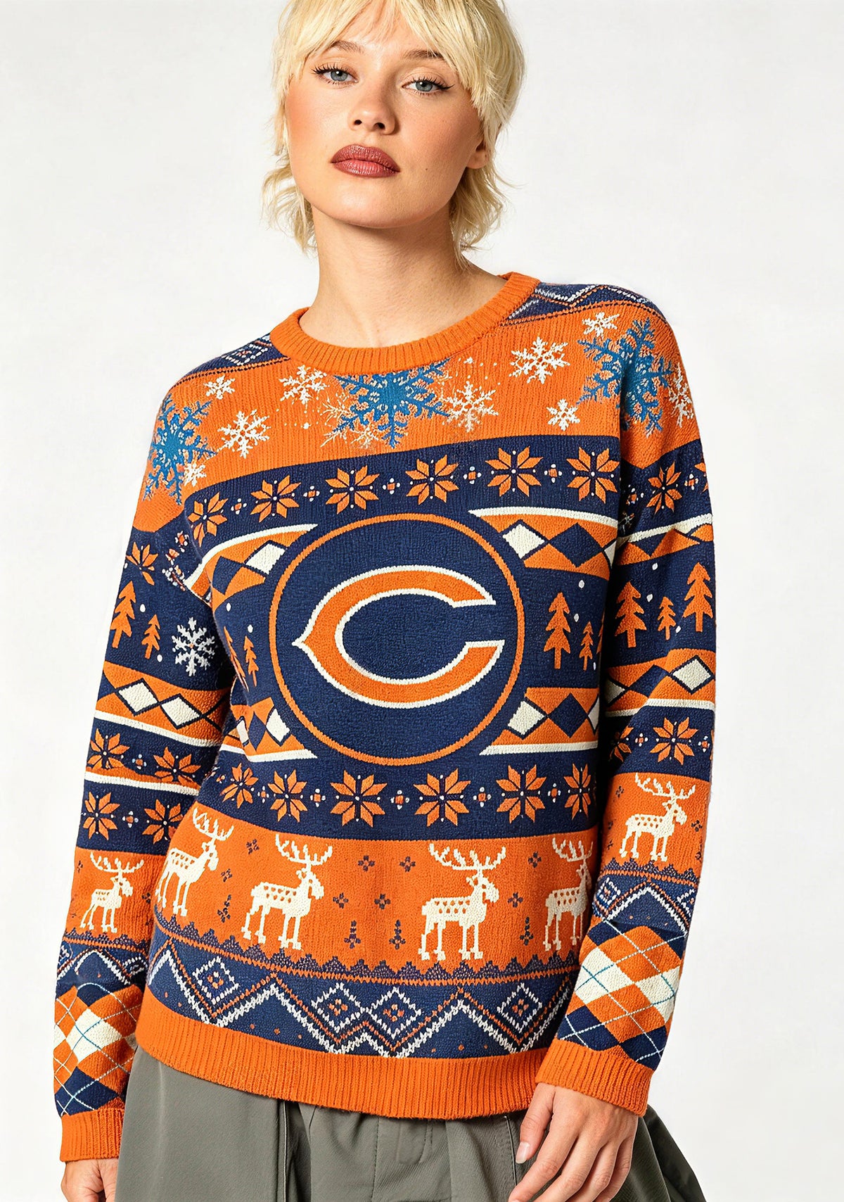 Chicago Bears Ugly Christmas Football Fan Sweatshirt