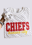 Women's Kansas City Chiefs White Polka Dot Crewneck Sweatshirt