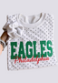 Women's Philadelphia Eagles White Polka Dot Crewneck Sweatshirt