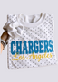 Women's Los Angeles Chargers Polka Dot Crewneck Sweatshirt