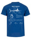 White Marlin Anatomy Blueprint T-shirt