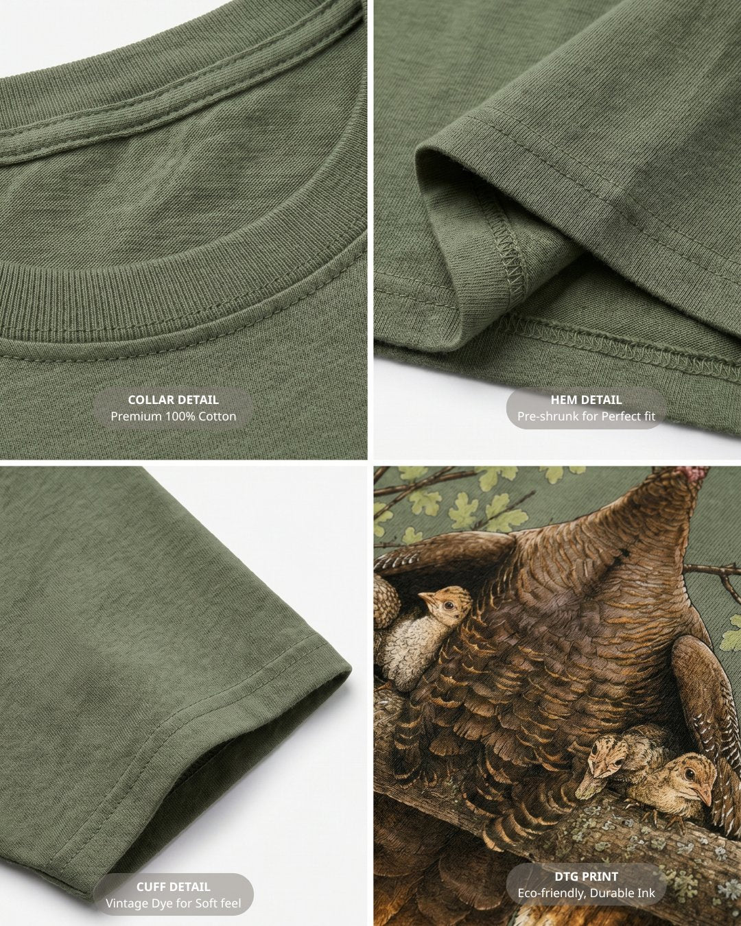 Wild Turkey Family Oak Branch T-shirt Secondary image