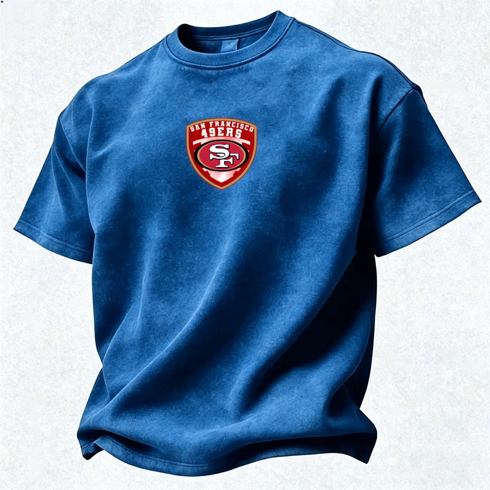 San Francisco 49ers Printed Unisex 100% Pure Cotton Washed T-Shirt