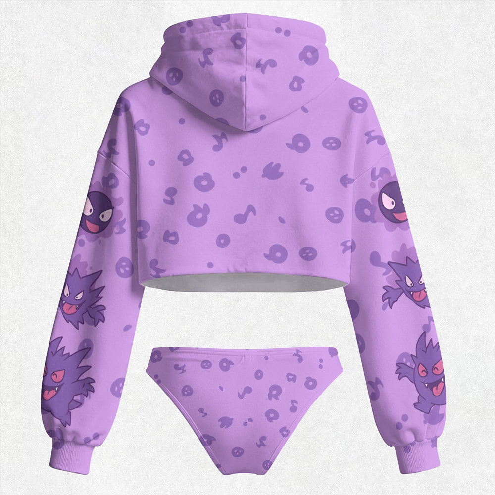 Pokémon Women's Cropped Hoodie & Thong Sets