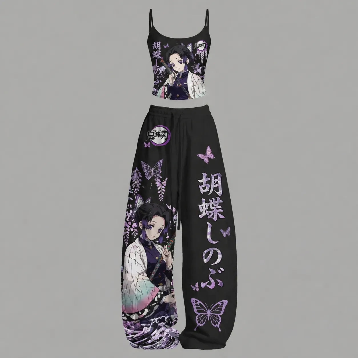 Demon Slayer Top & Elasticated Trousers Two-Piece Set