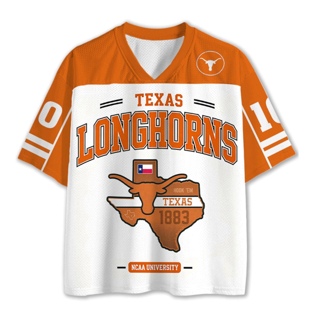 Texas Longhorns Funny Game Day Breakfast Mascot NCAA Jersey Shirts Main image