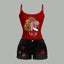 San Francisco 49ers X Pokémon Bodysuit  & Stretch Black Denim Shorts Two-Piece Set