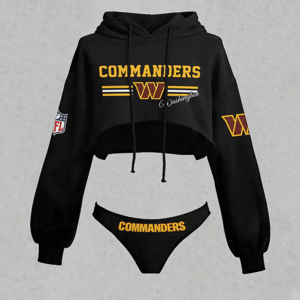 Washington Commanders Cropped Hoodie & Bottom Set