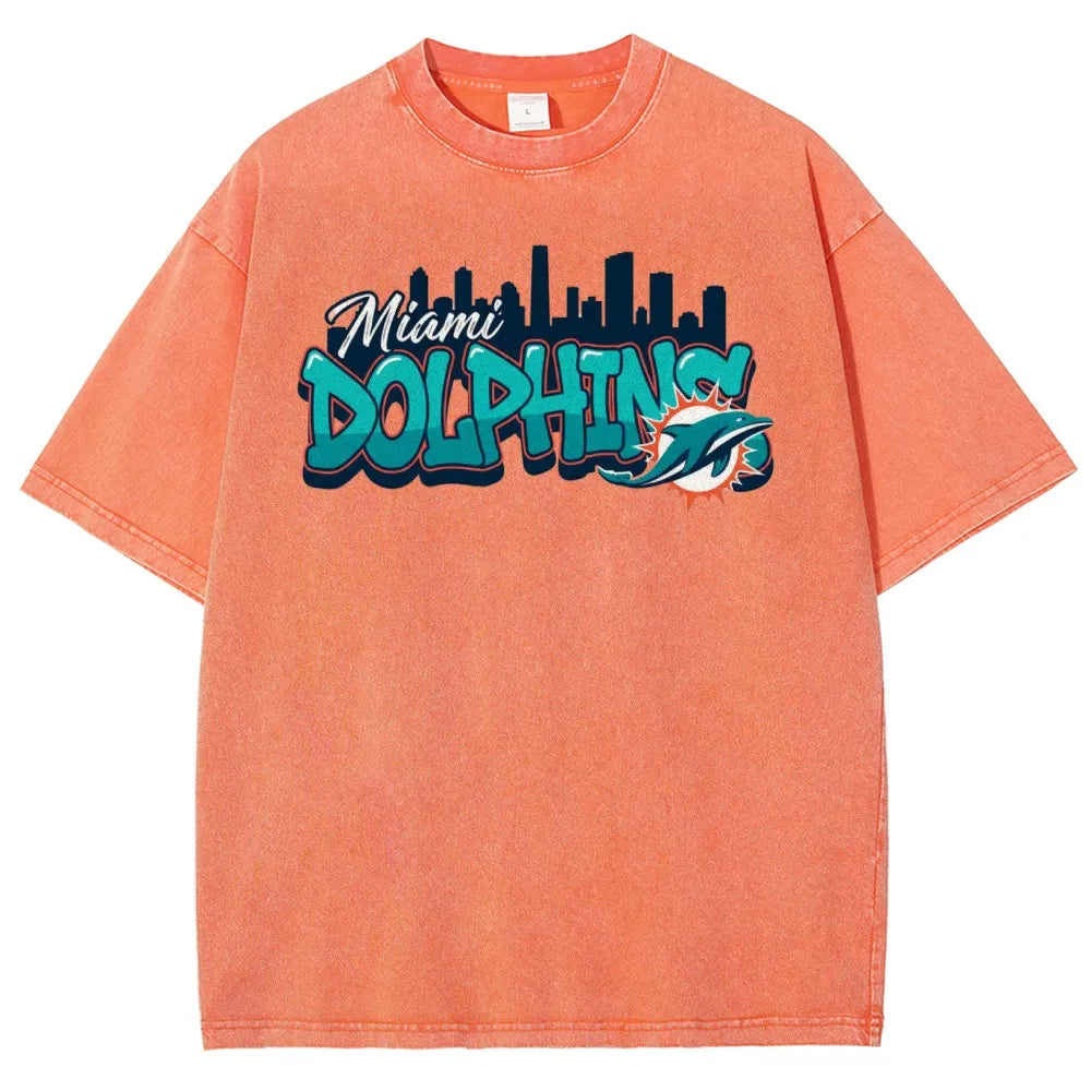 Miami Dolphins Unisex Vintage Washed T-shirt