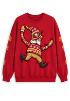 Women's San Francisco 49ers Christmas Gnome Crewneck Sweatshirt