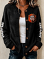 Women'S Football Printed Knitted Cardigan