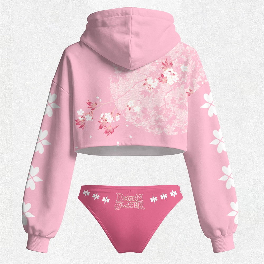 "Demon Slayer" Women's Hooded Thicken Suit Set