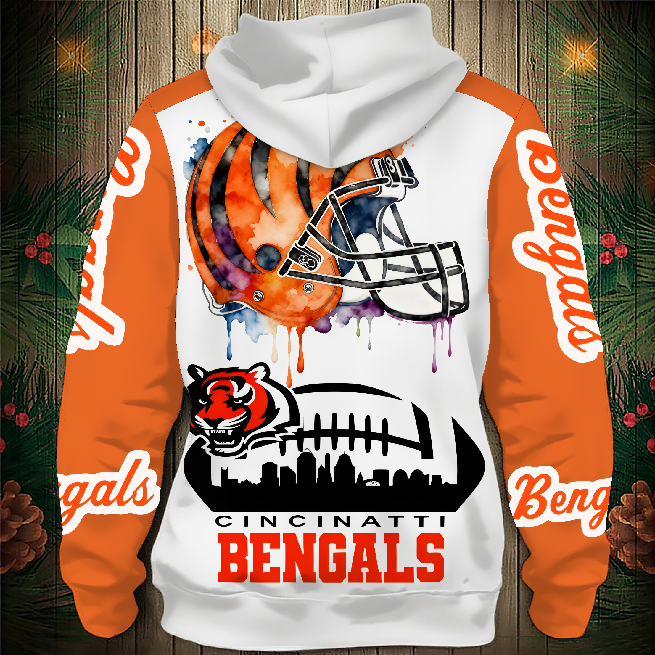 Cincinnati Bengals 2026 New 3D Graphic Hoodie