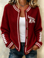 Women's Football Fans Printed Knitted Cardigan Top