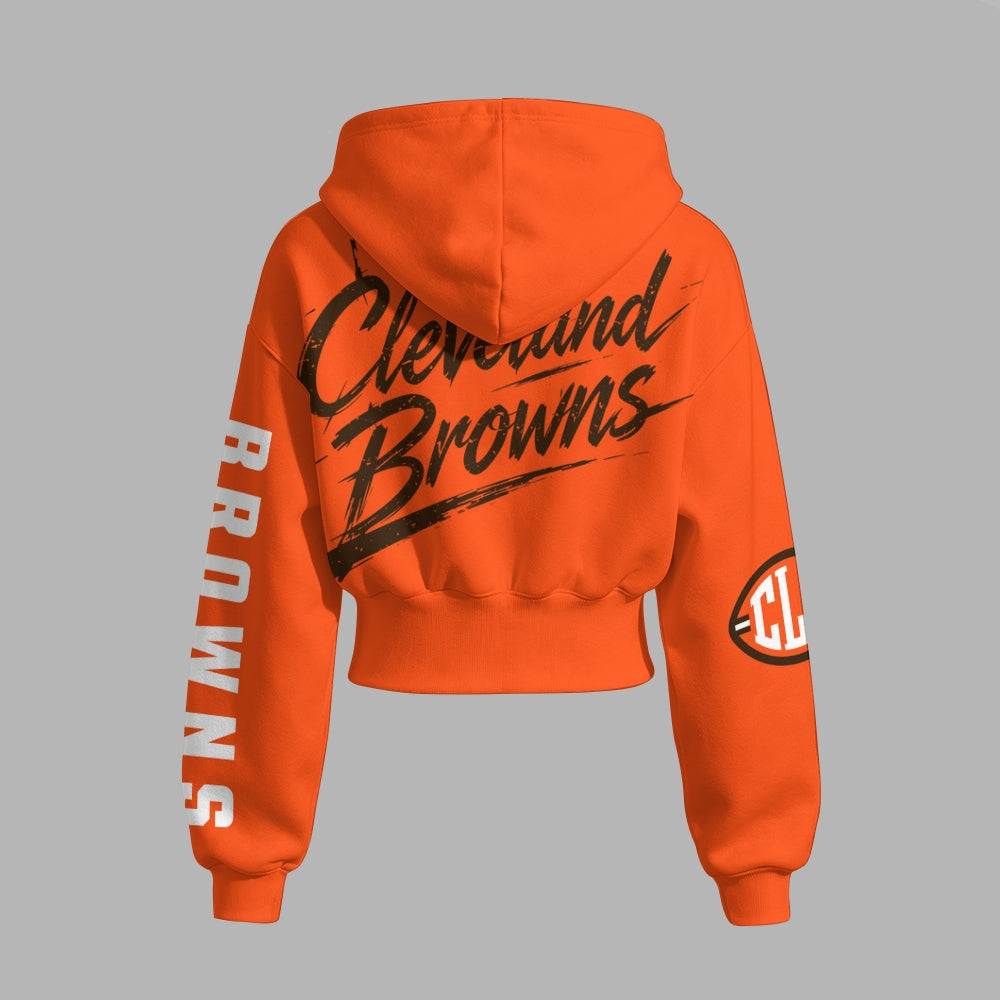 Cleveland Browns Zip-up hooded jacket and elastic-waist pants set | NFL