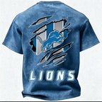 Detroit Lions Printed Unisex 100% Pure Cotton Washed T-Shirt