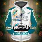 Miami Dolphins 2026 New 3D Graphic Hoodie