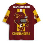 Washington Commanders Helmet & W Logo Graphic Jersey Shirts