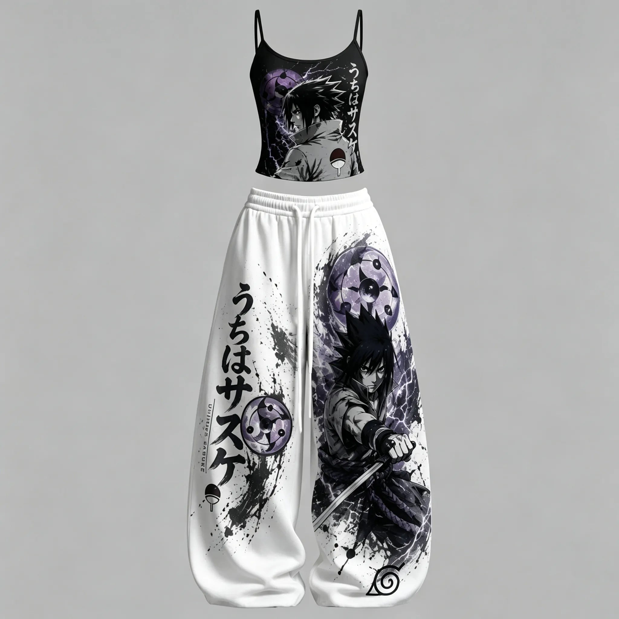 Naruto Top&Elasticated Trousers Two-Piece Set
