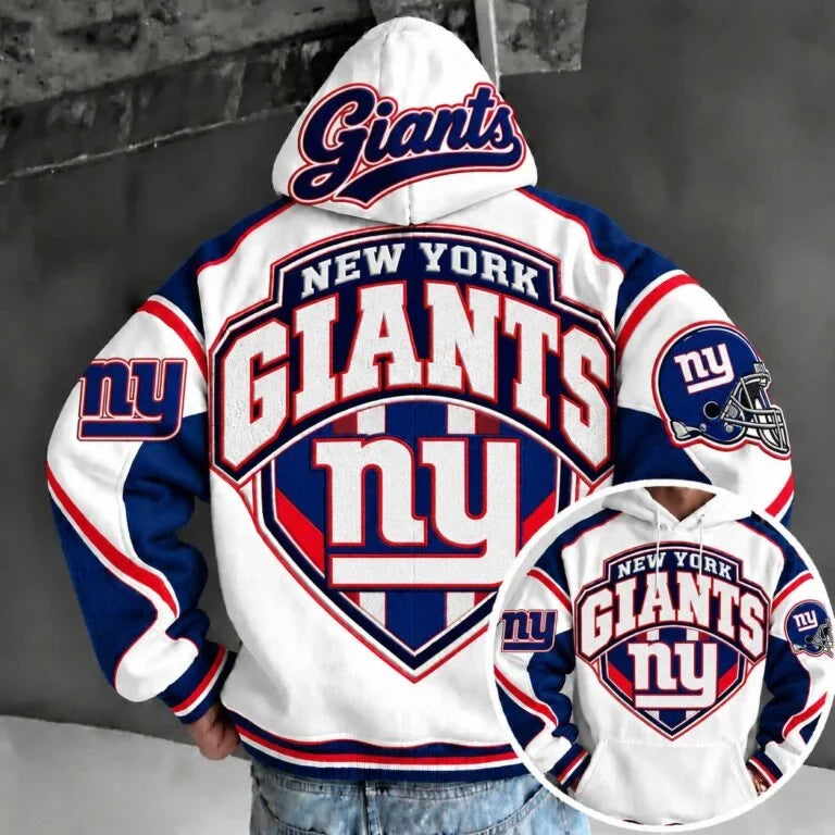 New York Giants Retro Varsity Color Block Back Print Pullover Hoodie Main image