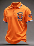 Men's New York Knicks Basketball Team Fan Polo Shirt