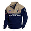 Men's Houston Texans Button Mock Neck Sweatshirt