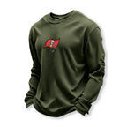 Tampa Bay Buccaneers Helmet Waffle Knit Crewneck Sweatshirt